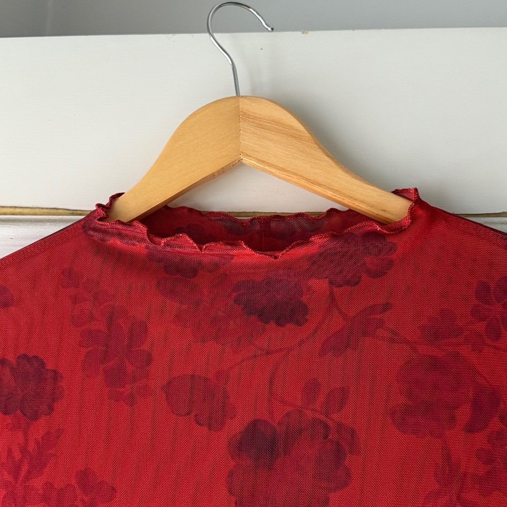 RESA Red Floral Long Sleeve Dress - Picture 5 of 6